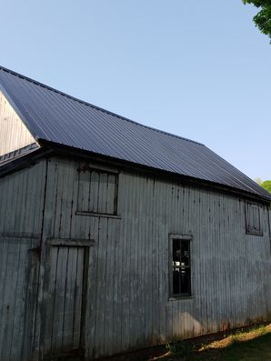 Before & After Black Metal Roof on Barn in Brookfield, MA (4)